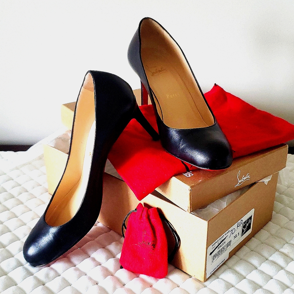💥❤️ Christian Louboutin Simple 70 Kid leather pumps ❤️